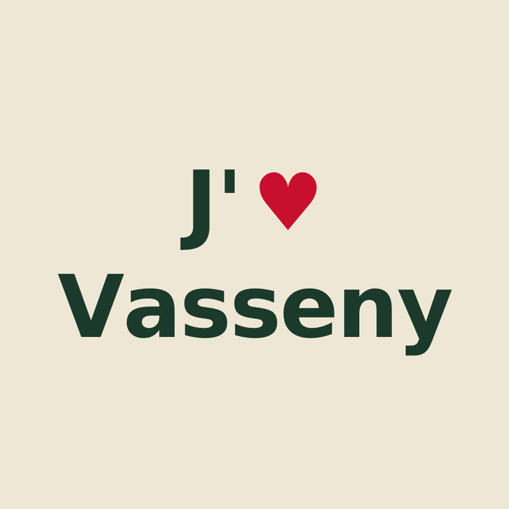 Tote bag personnalisé Vasseny — design J'aime Vasseny
