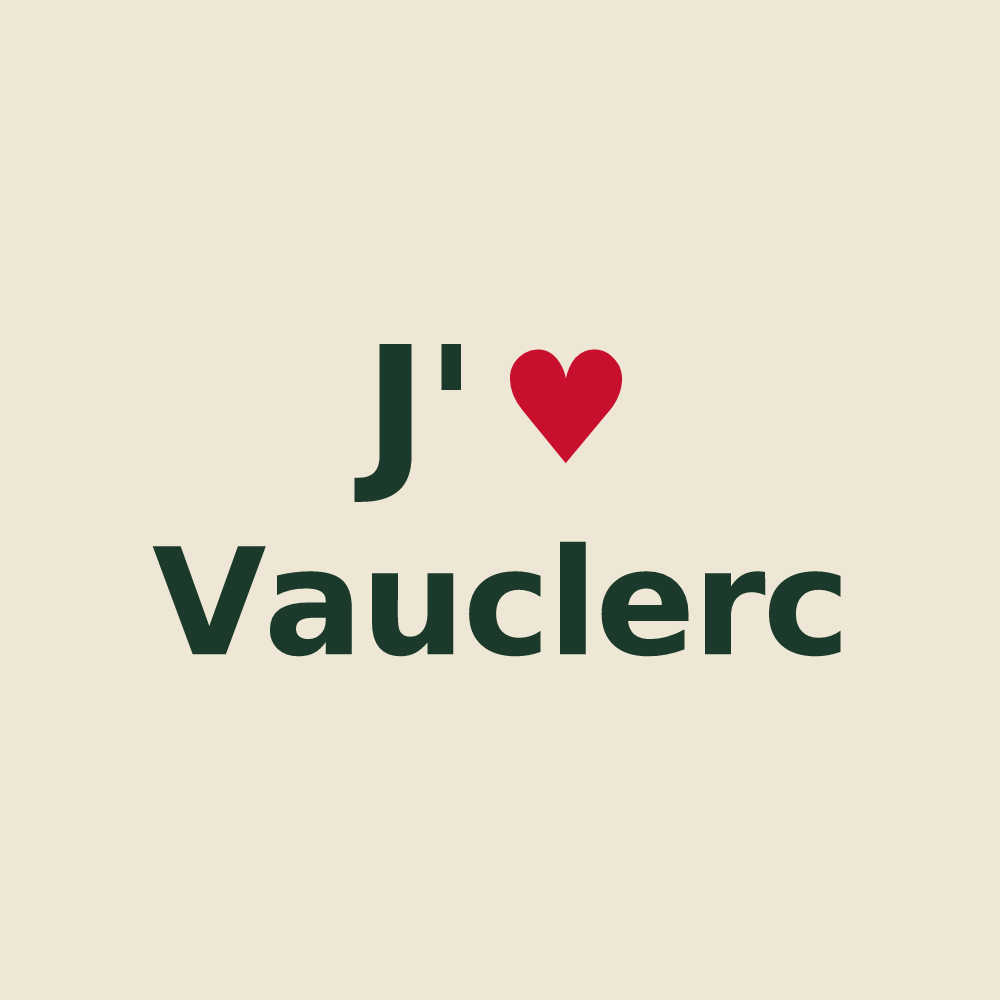 Tote bag personnalisé Vauclerc — design J'aime Vauclerc