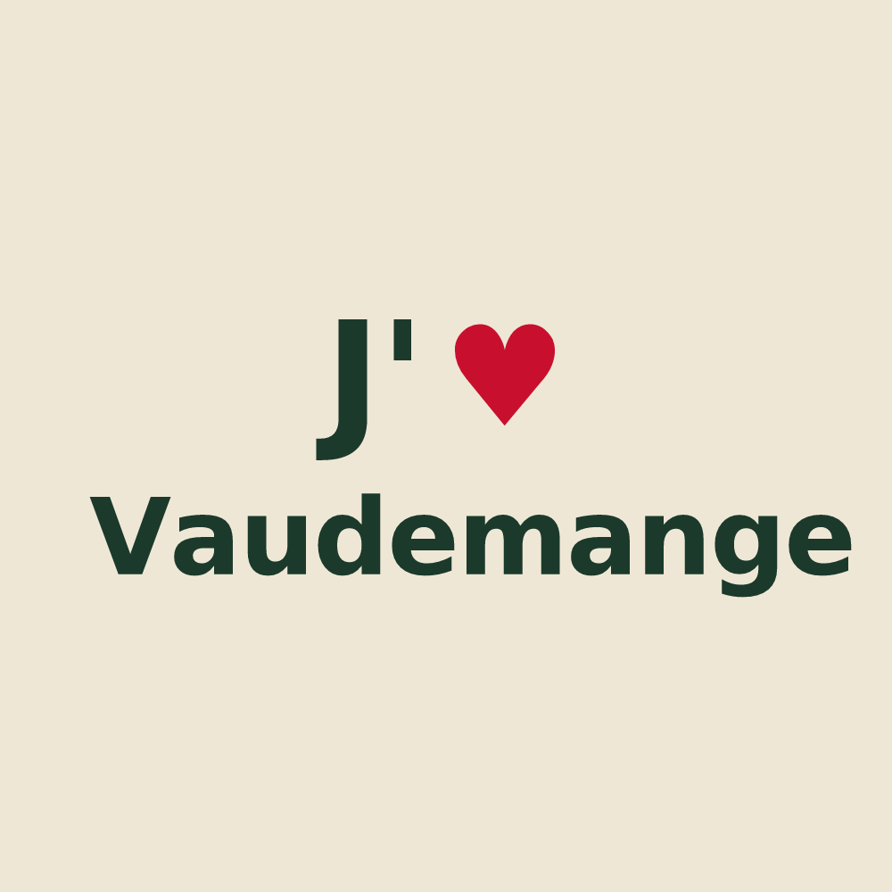 Tote bag personnalisé Vaudemange — design J'aime Vaudemange
