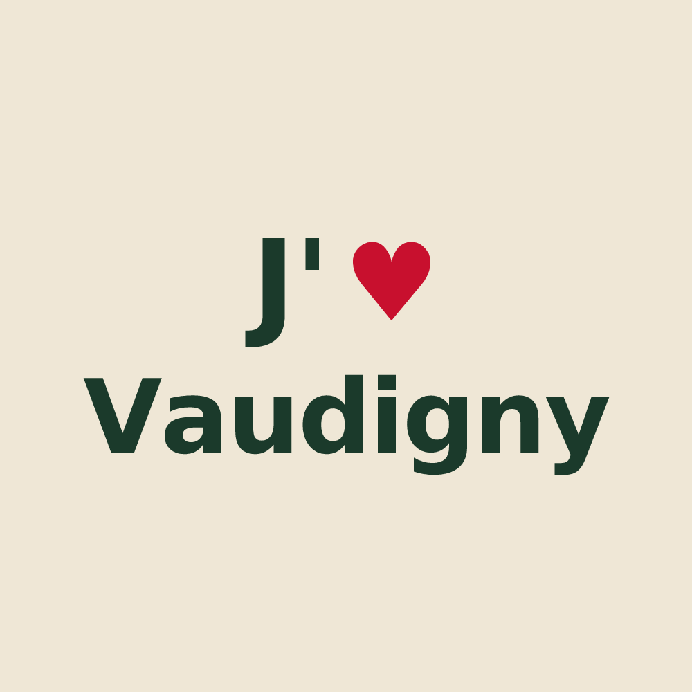 Tote bag personnalisé Vaudigny — design J'aime Vaudigny