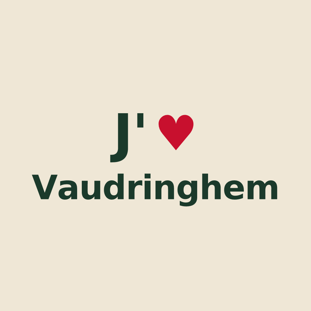 Tote bag personnalisé Vaudringhem — design J'aime Vaudringhem