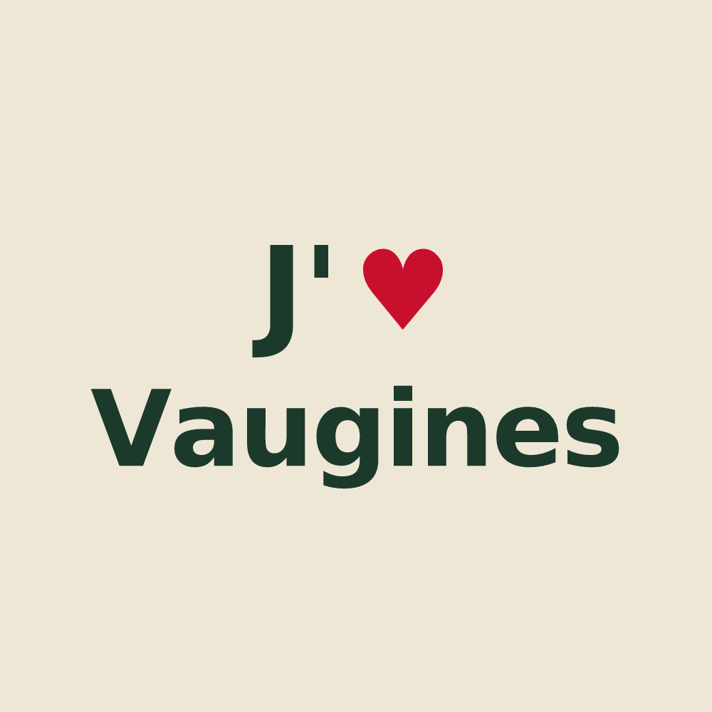 Tote bag personnalisé Vaugines — design J'aime Vaugines