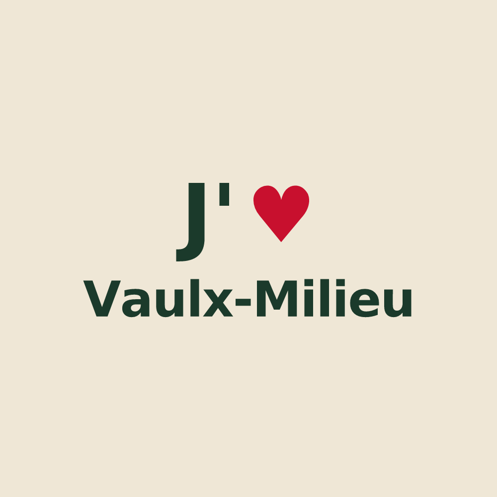 Tote bag personnalisé Vaulx-Milieu — design J'aime Vaulx-Milieu