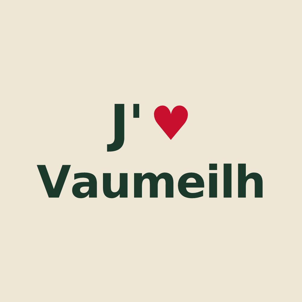 Tote bag personnalisé Vaumeilh — design J'aime Vaumeilh