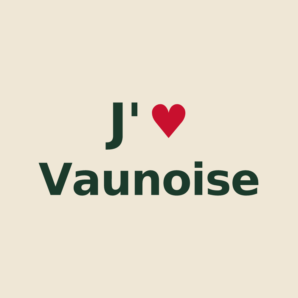 Tote bag personnalisé Vaunoise — design J'aime Vaunoise