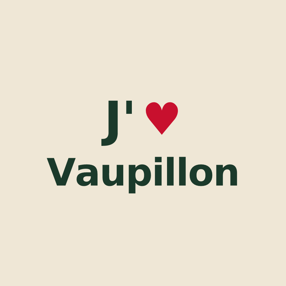 Tote bag personnalisé Vaupillon — design J'aime Vaupillon