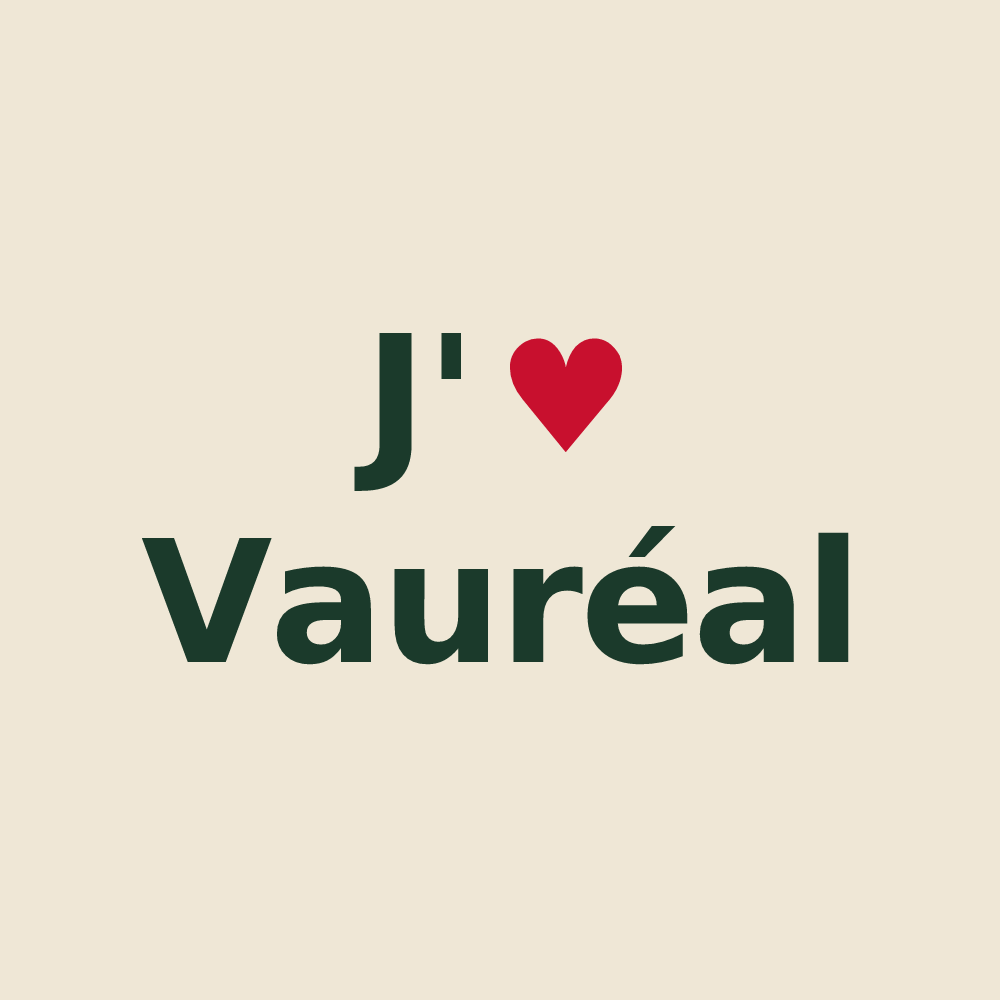 Tote bag personnalisé Vauréal — design J'aime Vauréal