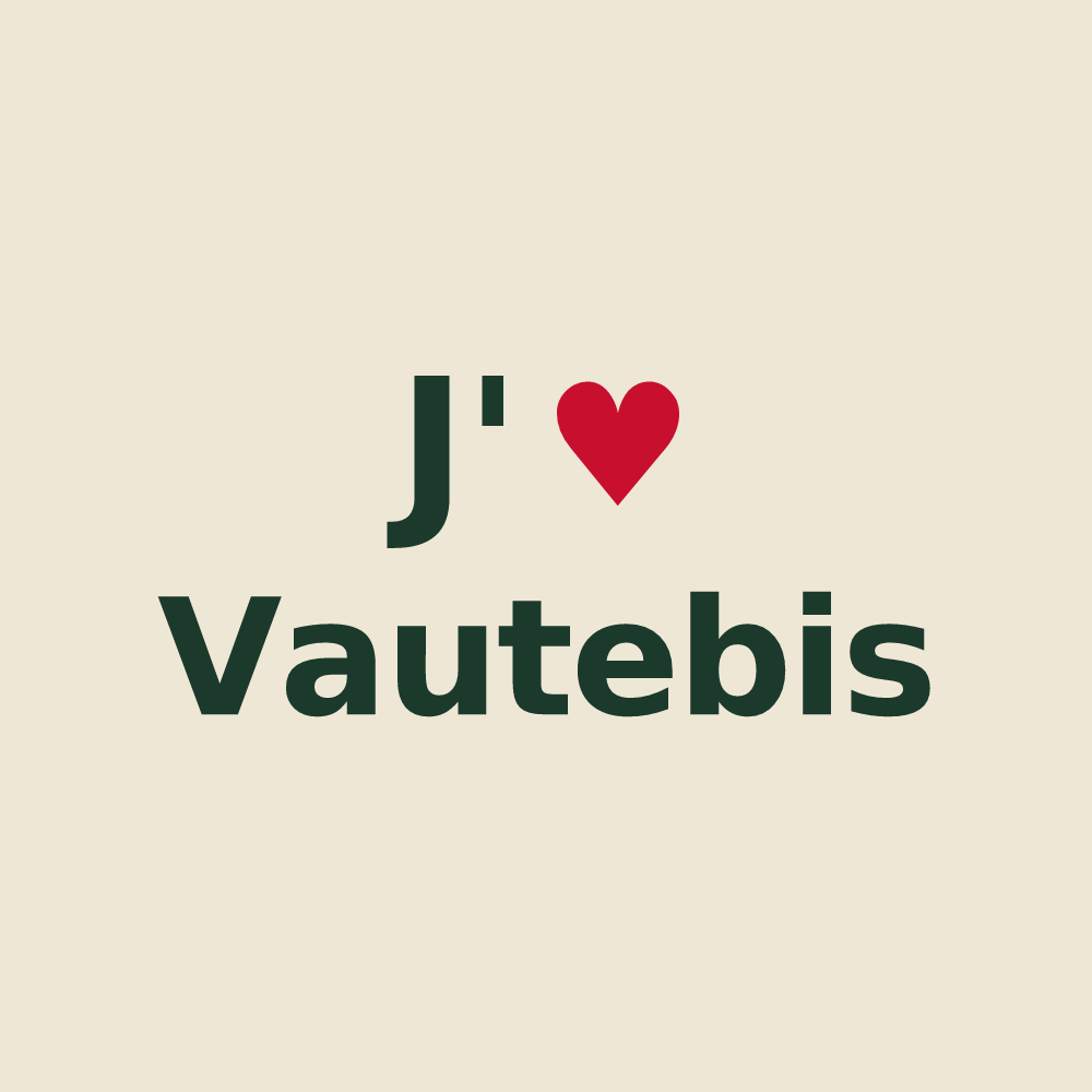Tote bag personnalisé Vautebis — design J'aime Vautebis