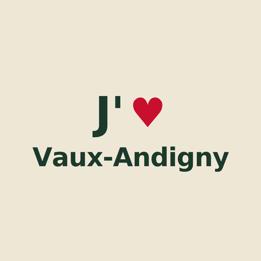 Tote bag personnalisé Vaux-Andigny — design J'aime Vaux-Andigny