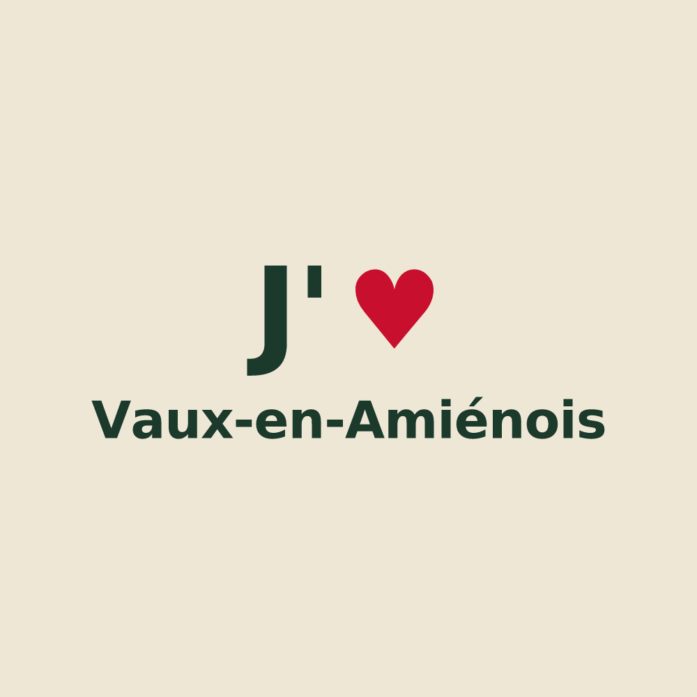 Tote bag personnalisé Vaux-en-Amiénois — design J'aime Vaux-en-Amiénois
