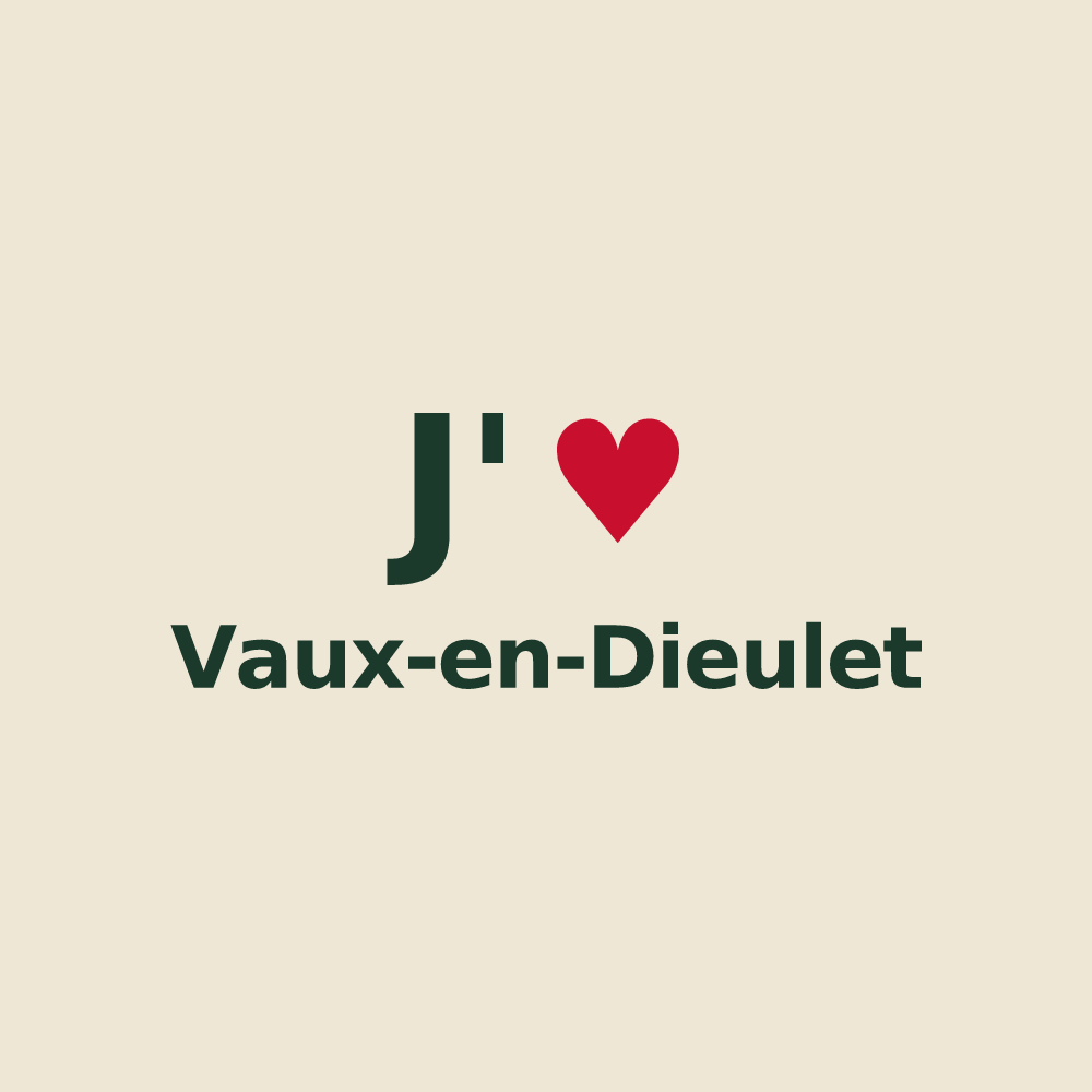 Tote bag personnalisé Vaux-en-Dieulet — design J'aime Vaux-en-Dieulet