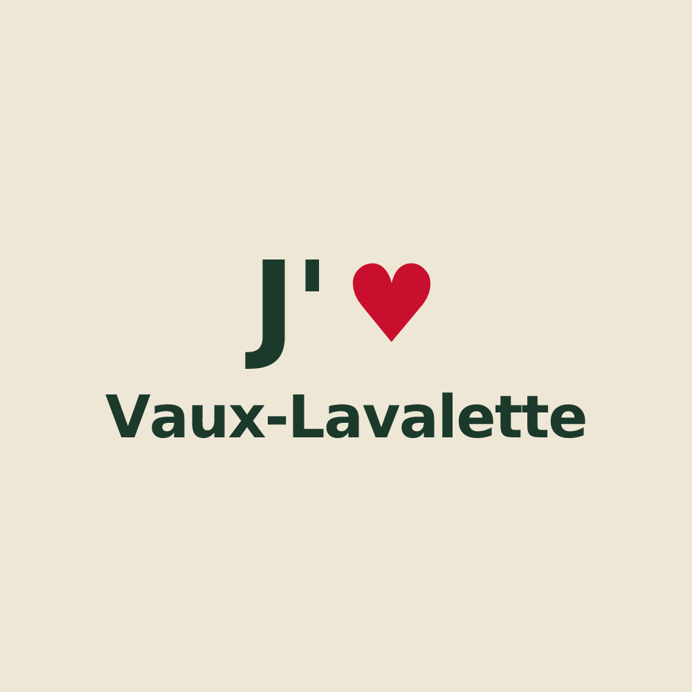 Tote bag personnalisé Vaux-Lavalette — design J'aime Vaux-Lavalette