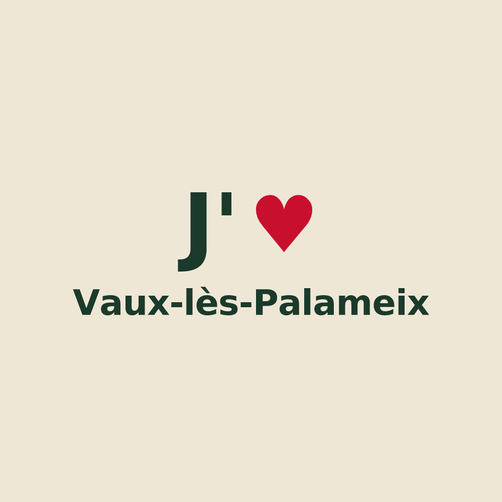 Tote bag personnalisé Vaux-lès-Palameix — design J'aime Vaux-lès-Palameix