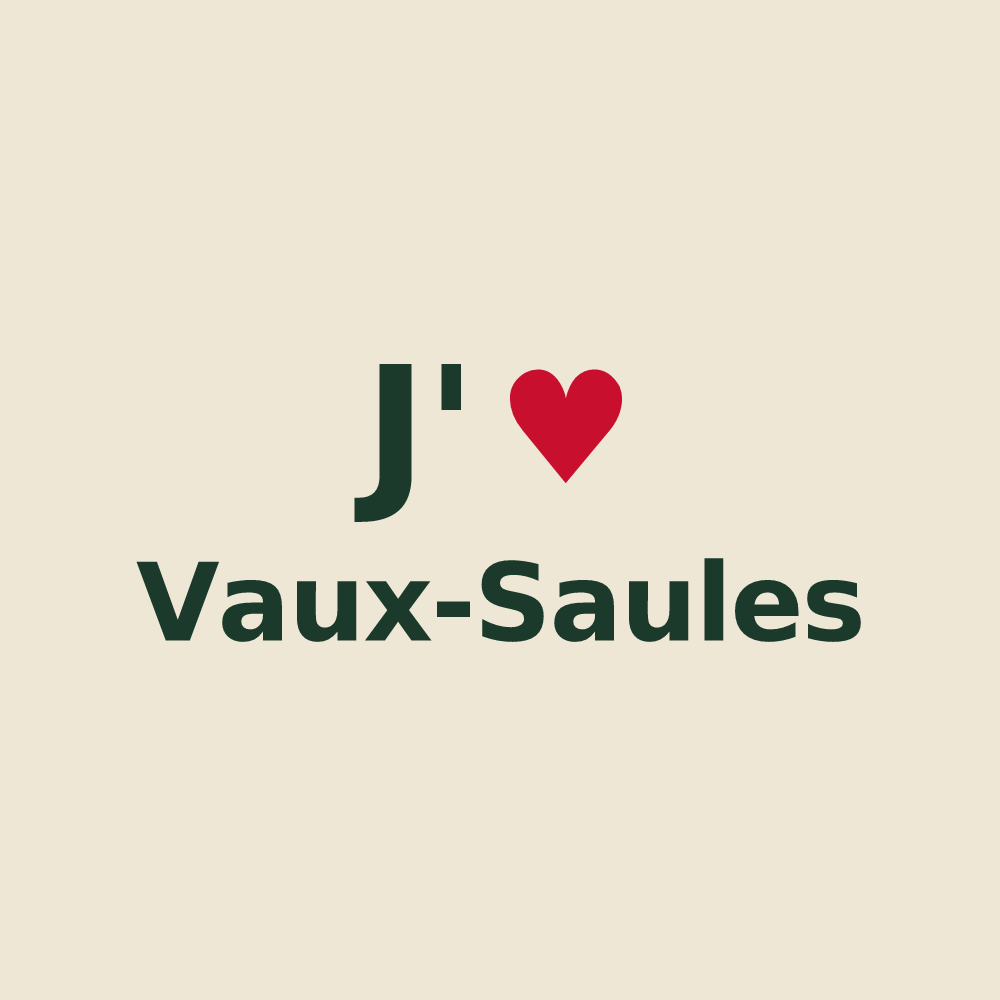 Tote bag personnalisé Vaux-Saules — design J'aime Vaux-Saules