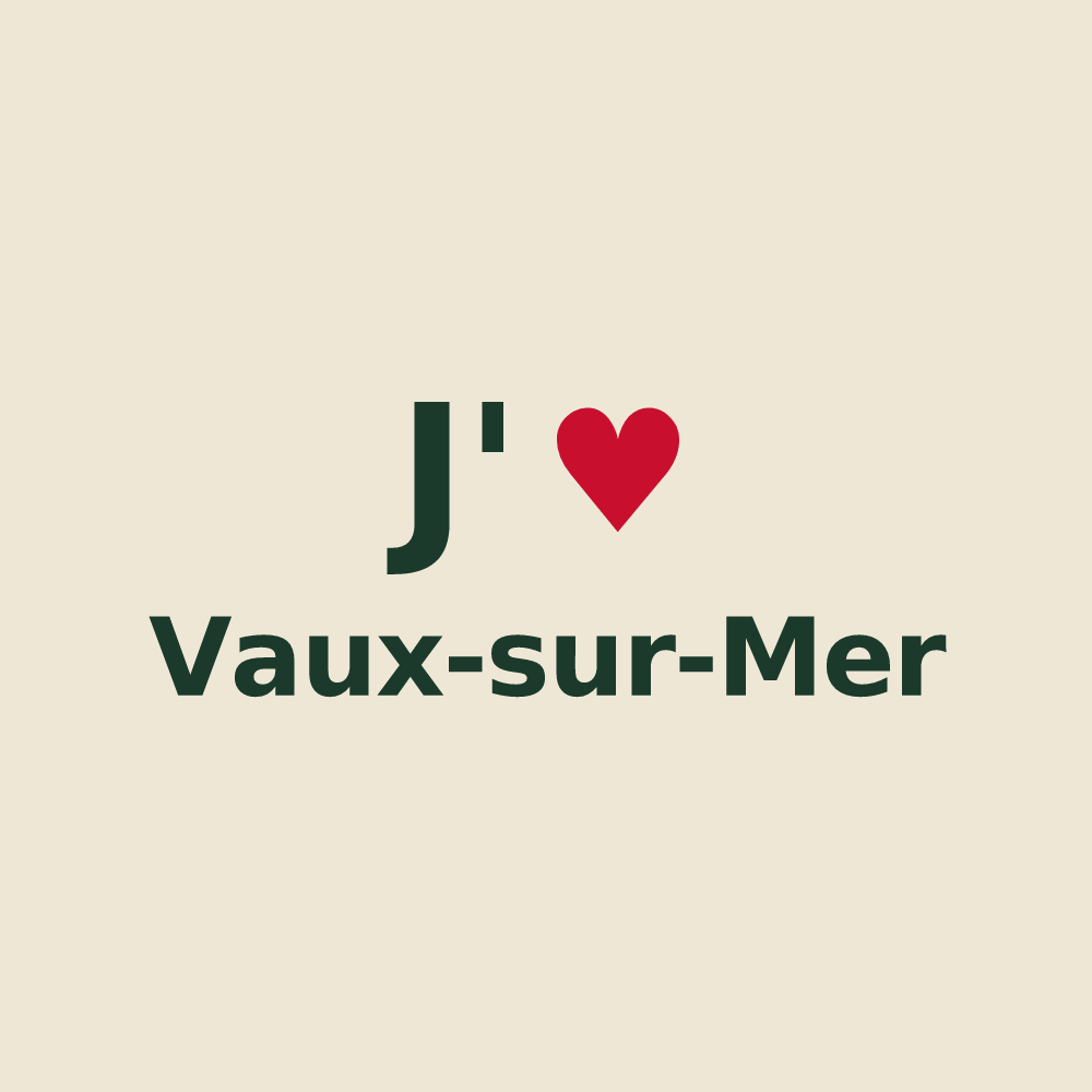 Tote bag personnalisé Vaux-sur-Mer — design J'aime Vaux-sur-Mer