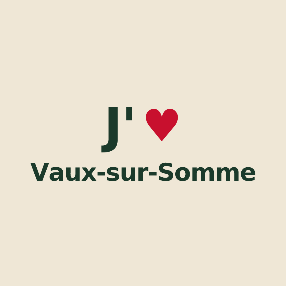 Tote bag personnalisé Vaux-sur-Somme — design J'aime Vaux-sur-Somme