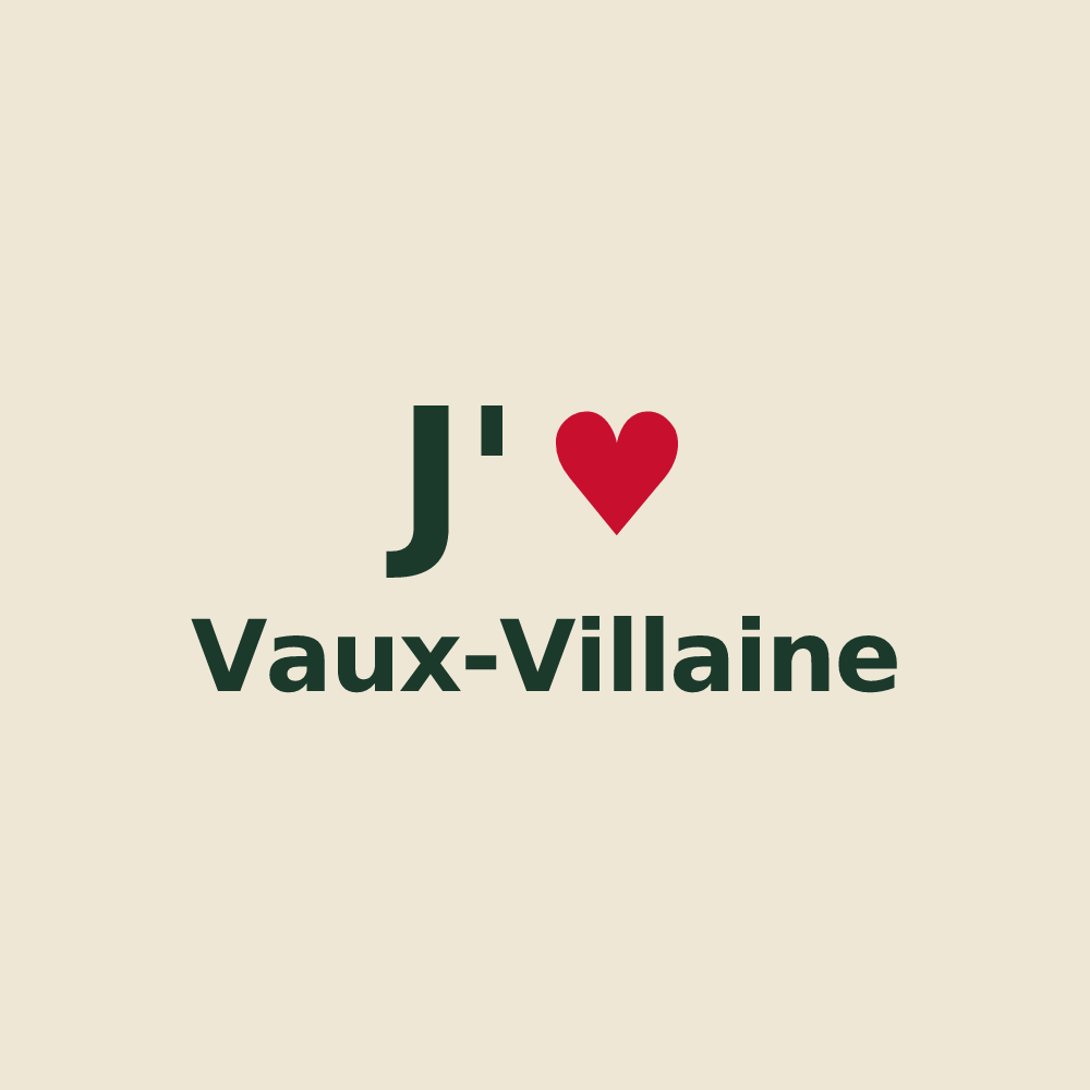 Tote bag personnalisé Vaux-Villaine — design J'aime Vaux-Villaine