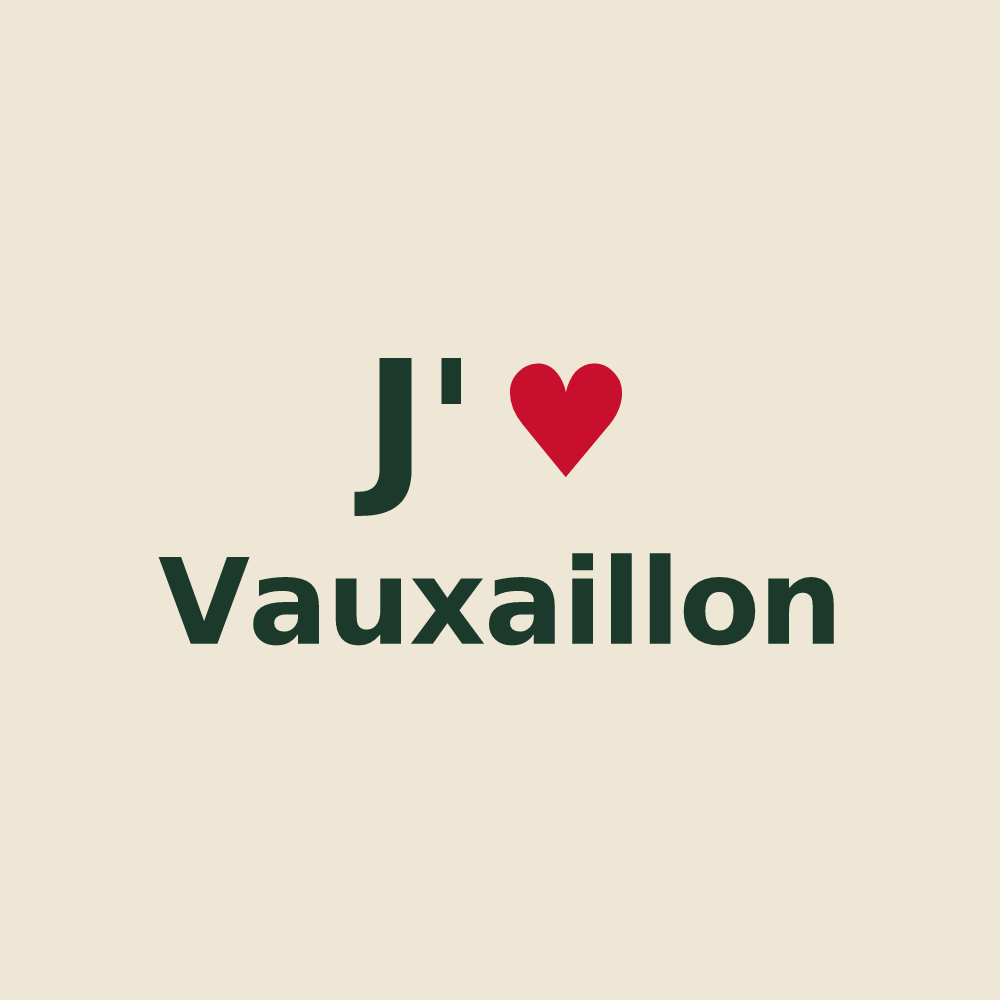 Tote bag personnalisé Vauxaillon — design J'aime Vauxaillon