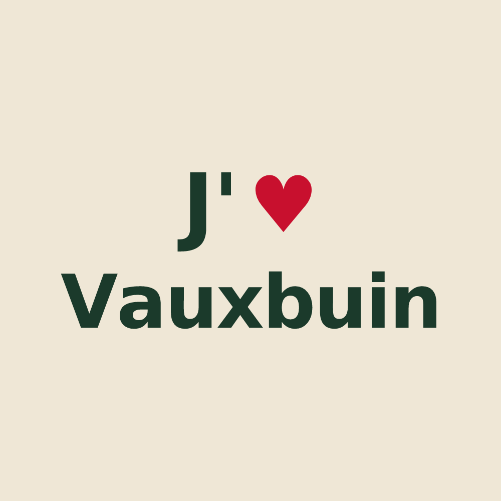 Tote bag personnalisé Vauxbuin — design J'aime Vauxbuin