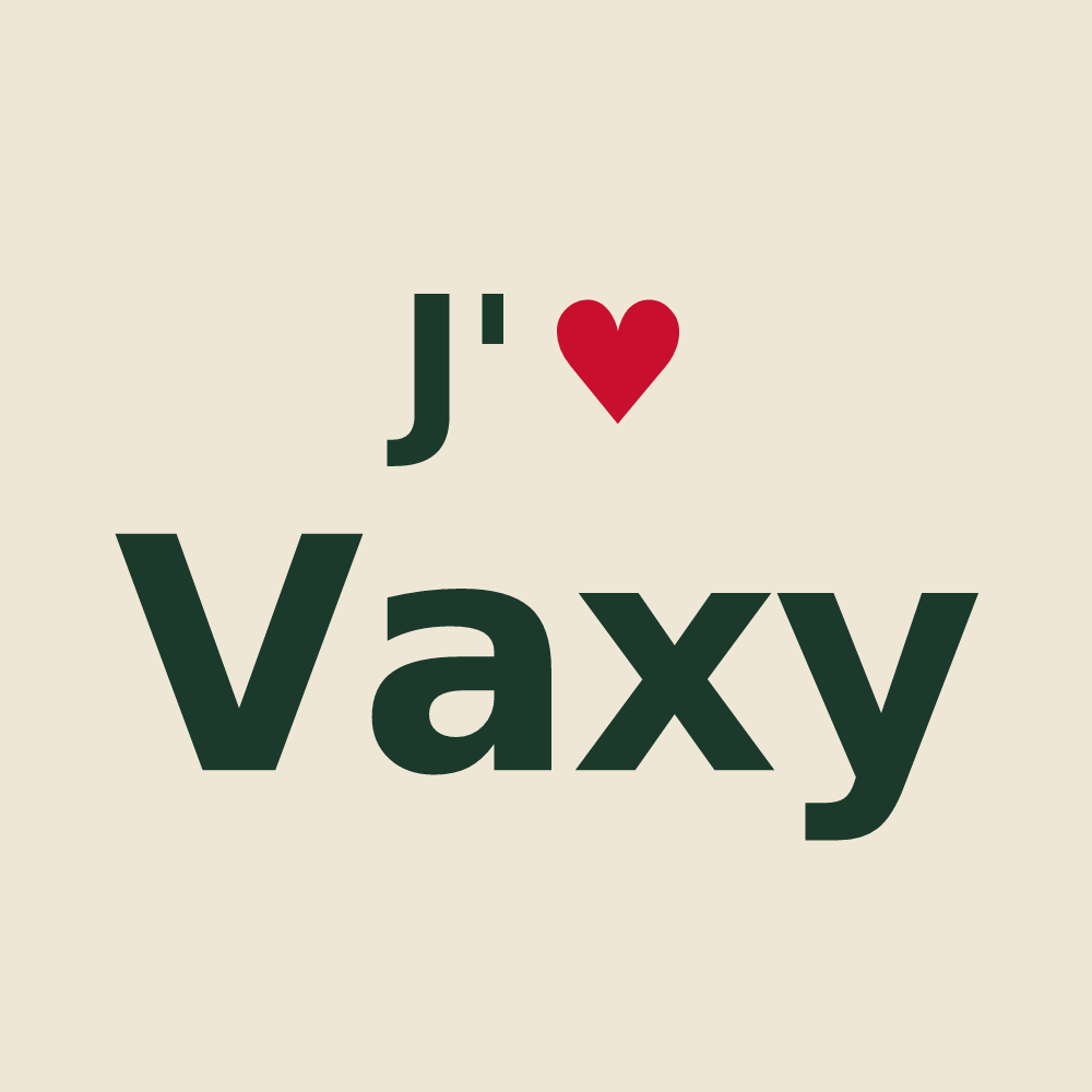 Tote bag personnalisé Vaxy — design J'aime Vaxy