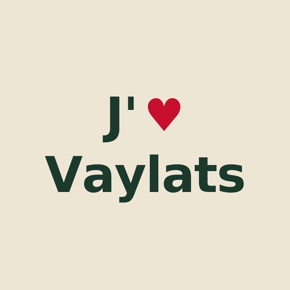 Tote bag personnalisé Vaylats — design J'aime Vaylats