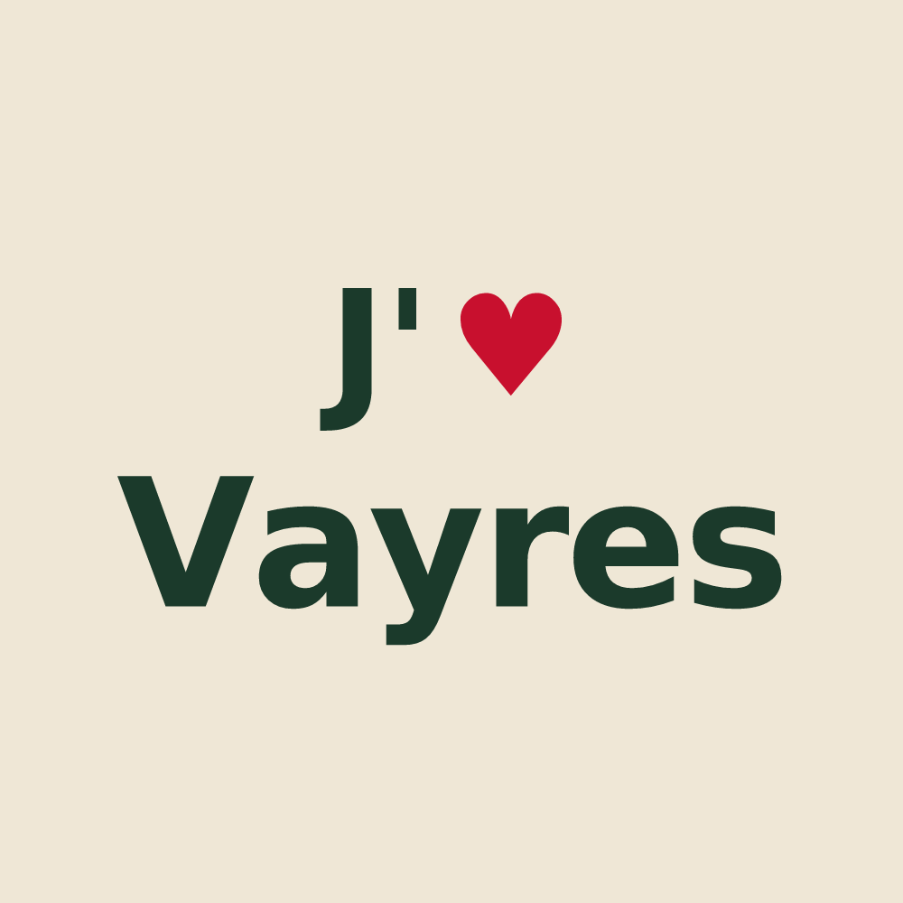 Tote bag personnalisé Vayres — design J'aime Vayres