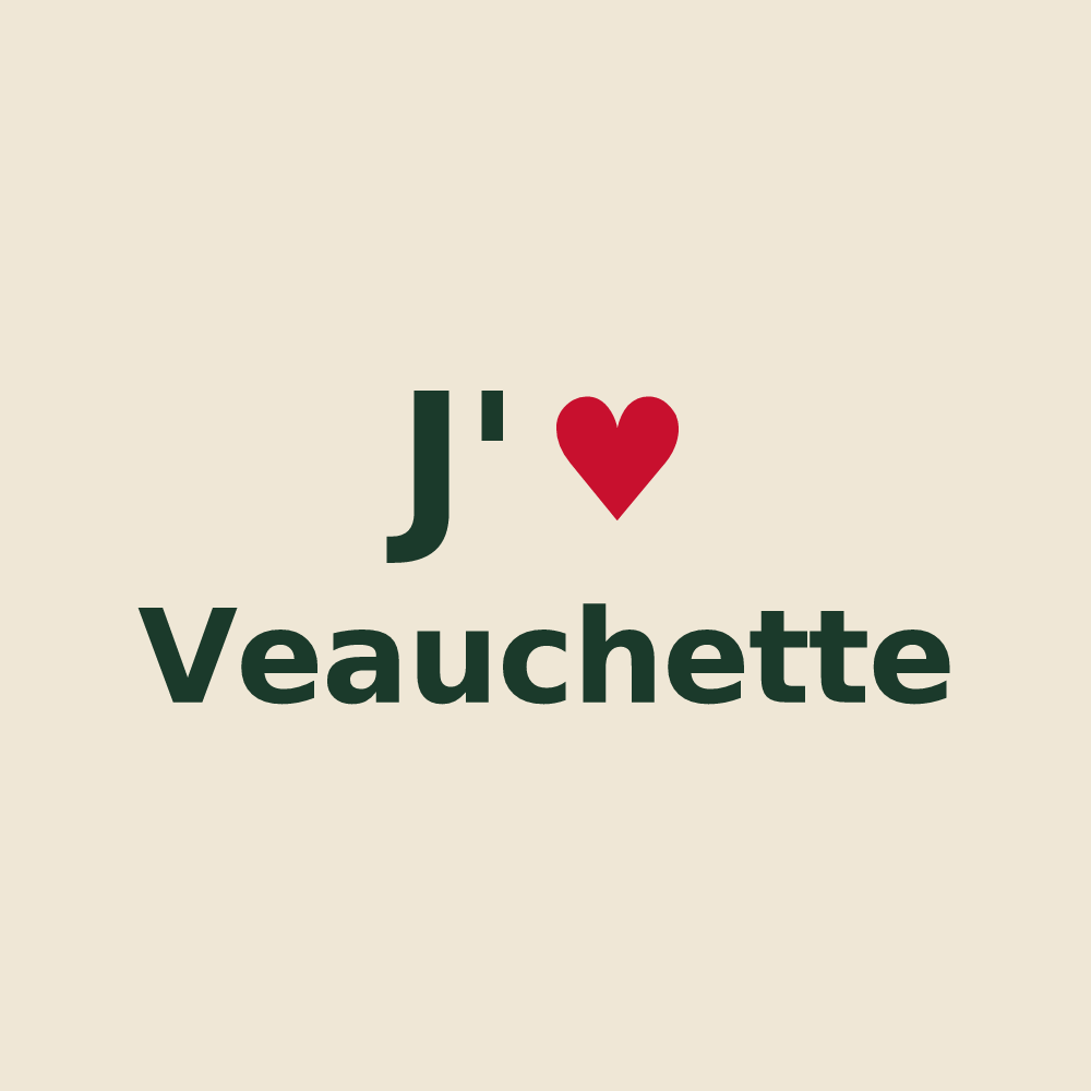 Tote bag personnalisé Veauchette — design J'aime Veauchette