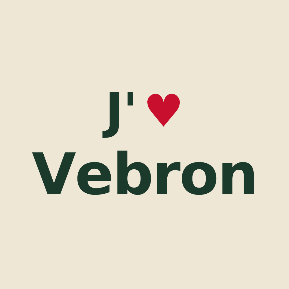 Tote bag personnalisé Vebron — design J'aime Vebron