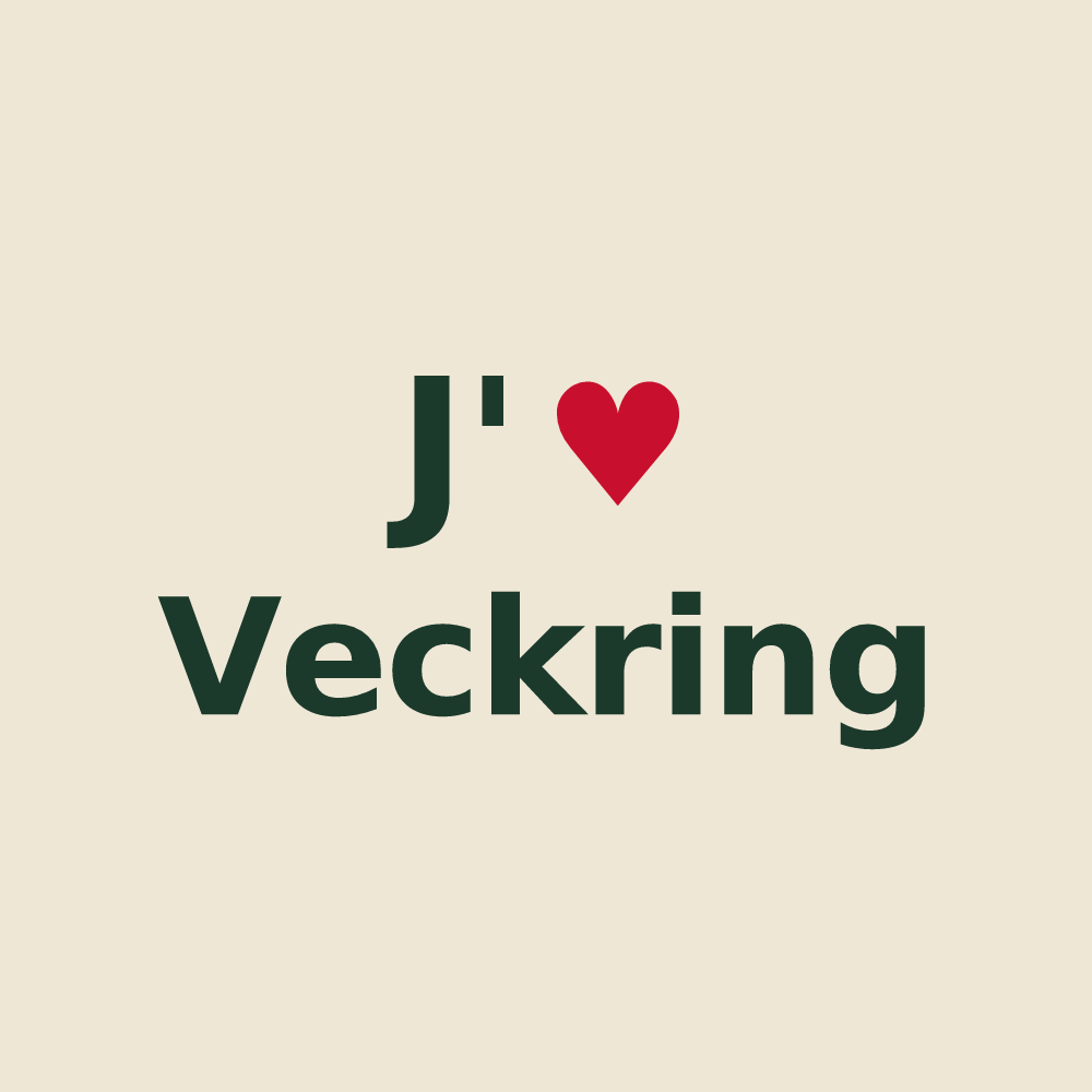 Tote bag personnalisé Veckring — design J'aime Veckring