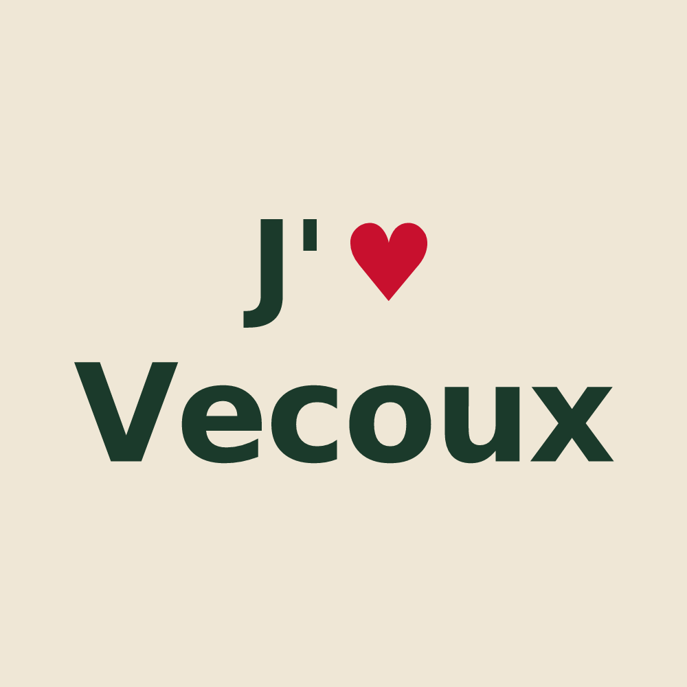 Tote bag personnalisé Vecoux — design « J'aime Vecoux » imprimé sur le tote bag