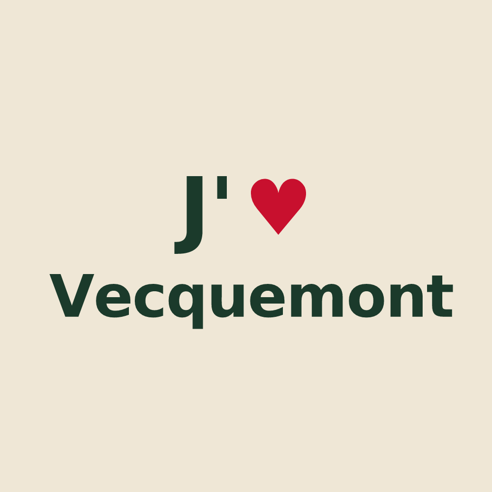 Tote bag personnalisé Vecquemont — design J'aime Vecquemont