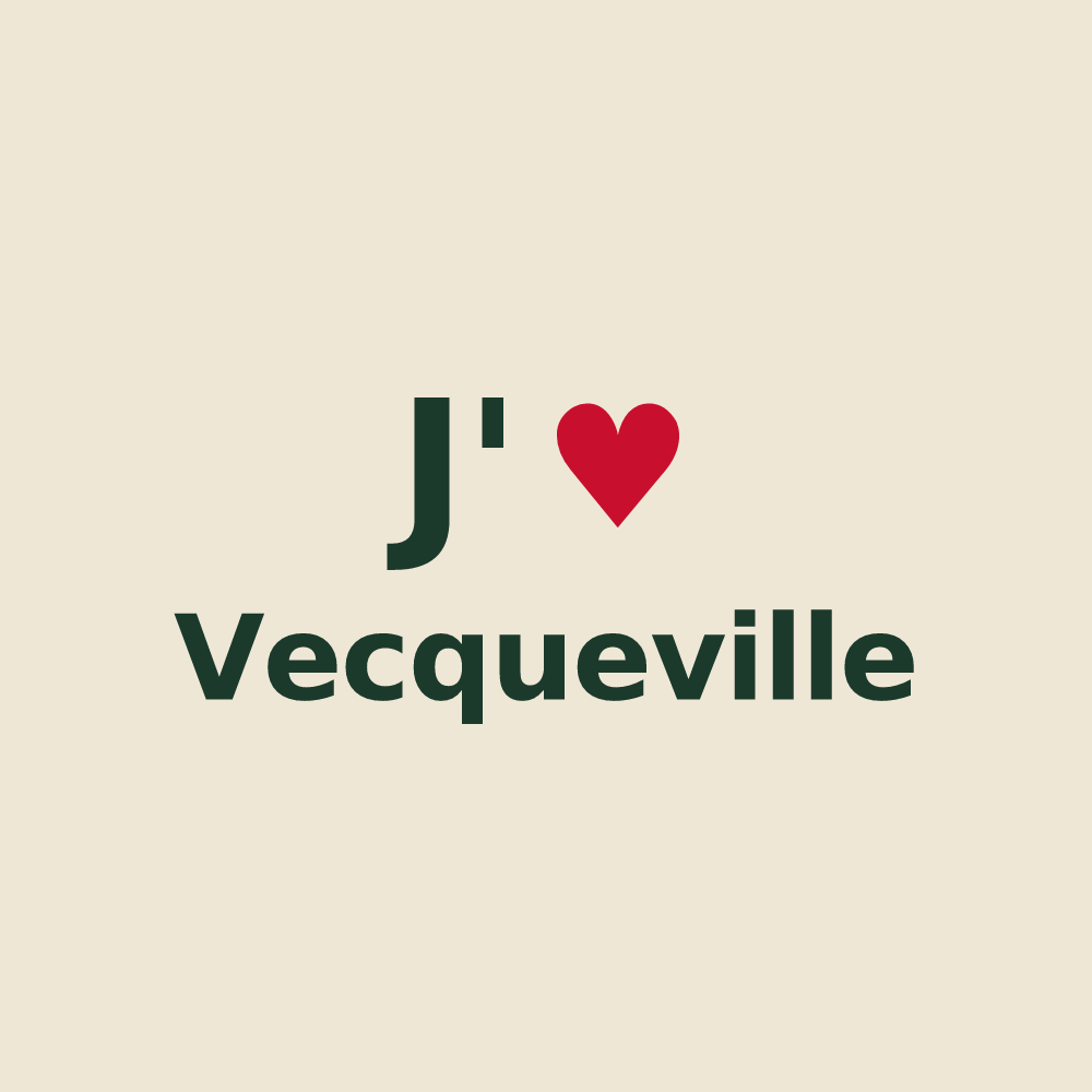 Tote bag personnalisé Vecqueville — design J'aime Vecqueville