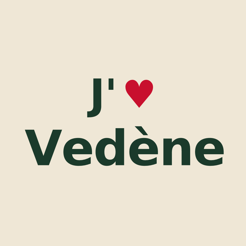 Tote bag personnalisé Vedène — design J'aime Vedène