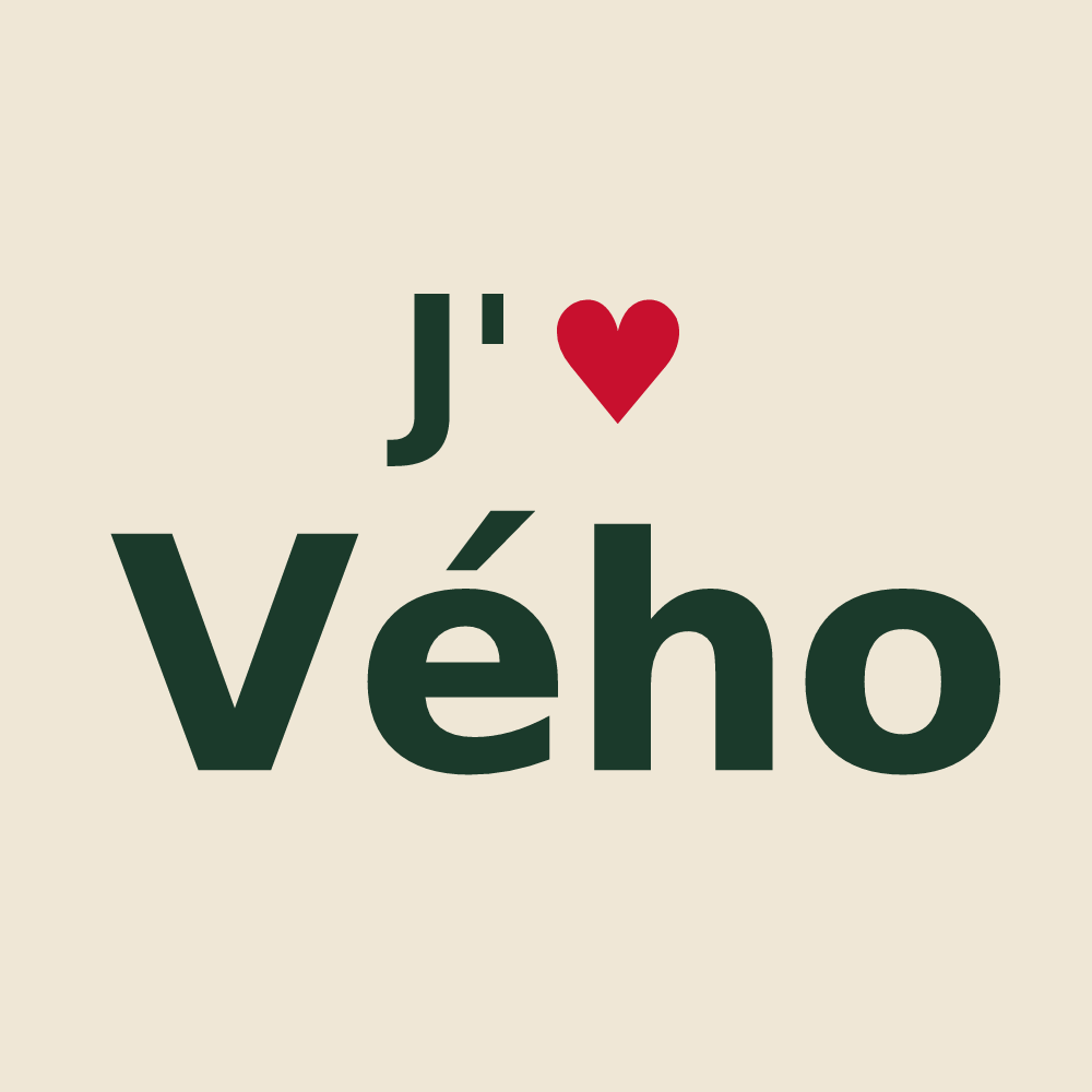 Tote bag personnalisé Vého — design J'aime Vého