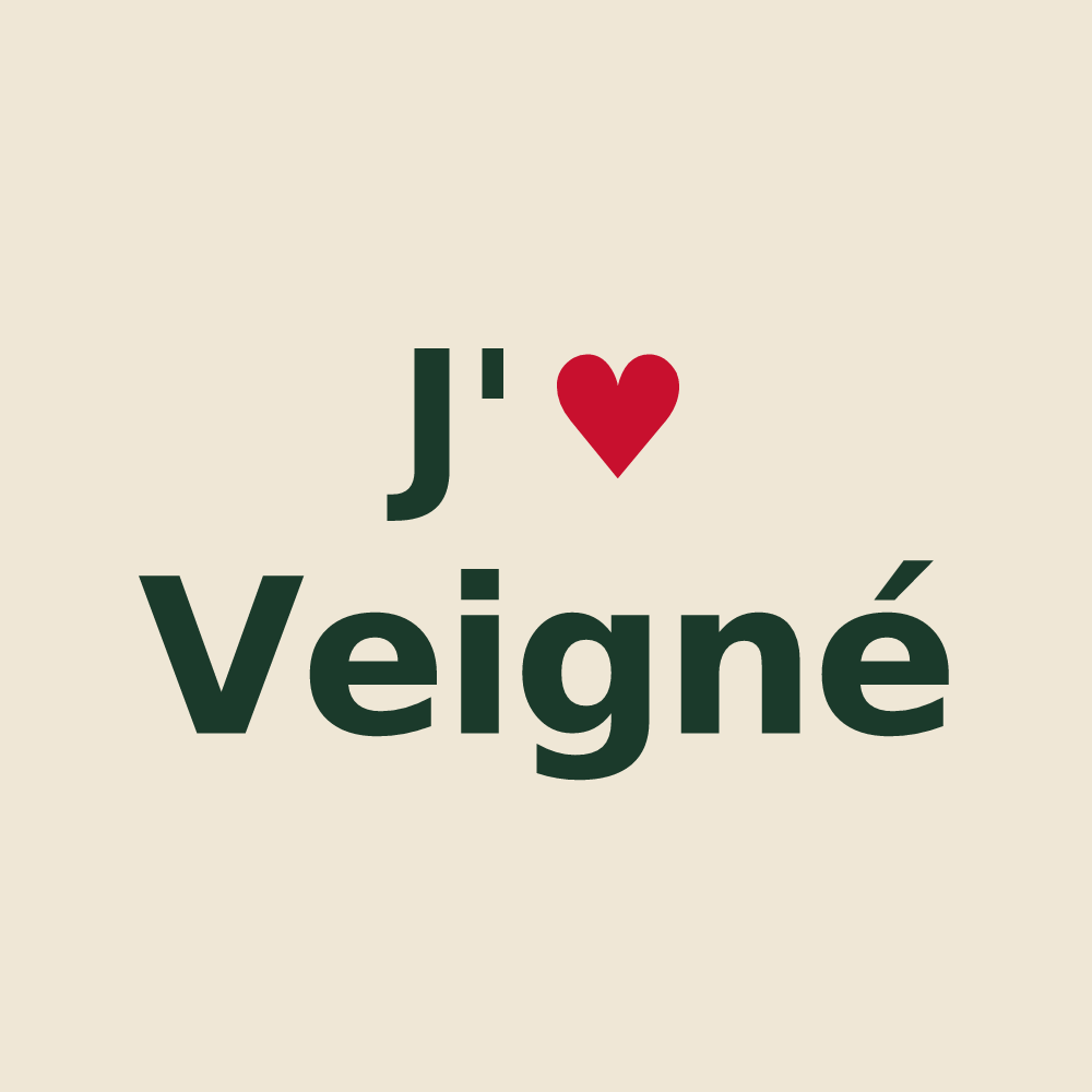 Tote bag personnalisé Veigné — design J'aime Veigné