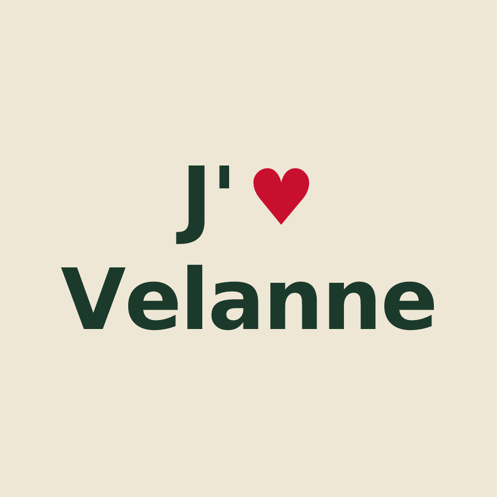 Tote bag personnalisé Velanne — design J'aime Velanne