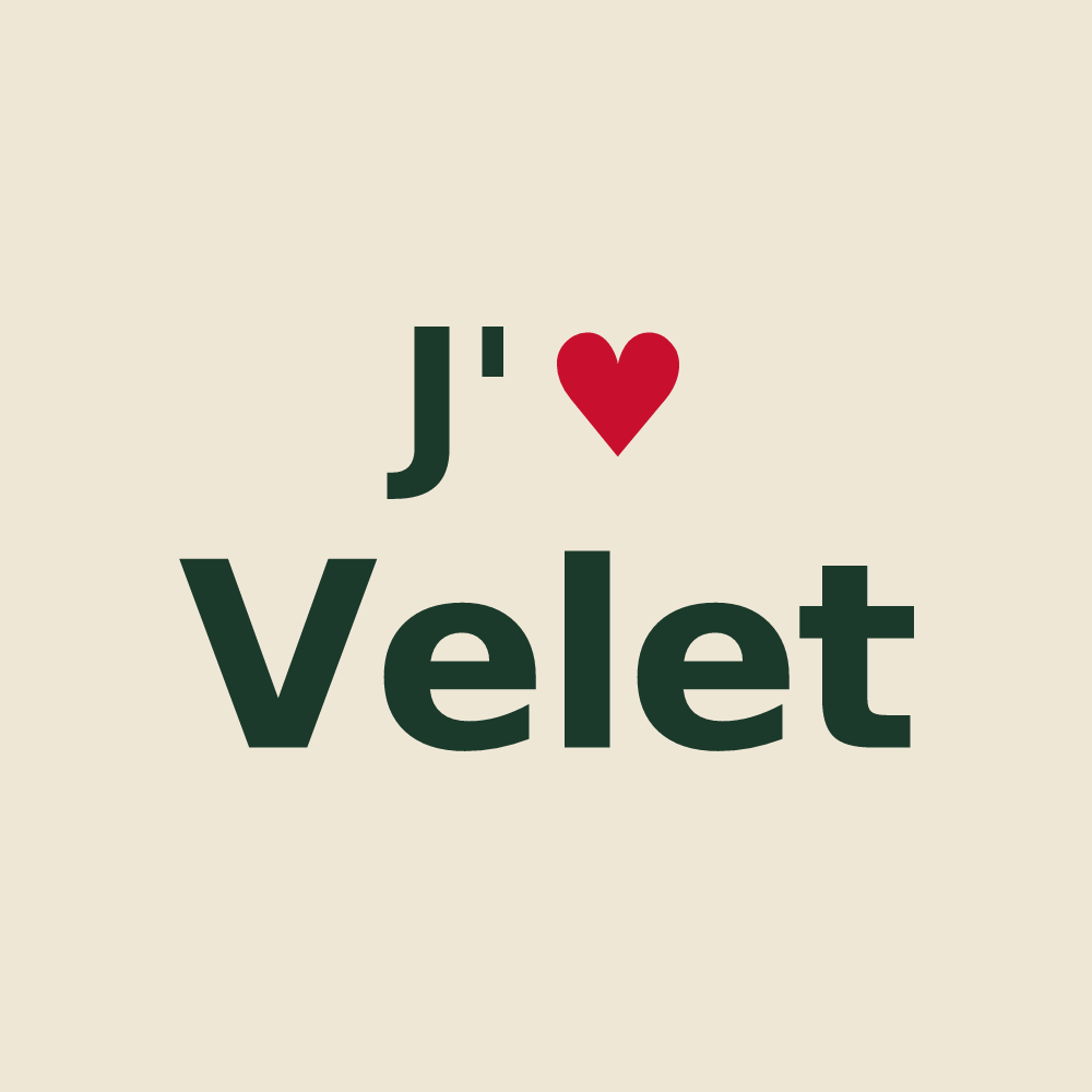 Tote bag personnalisé Velet — design J'aime Velet