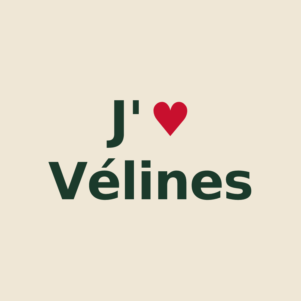 Tote bag personnalisé Vélines — design J'aime Vélines