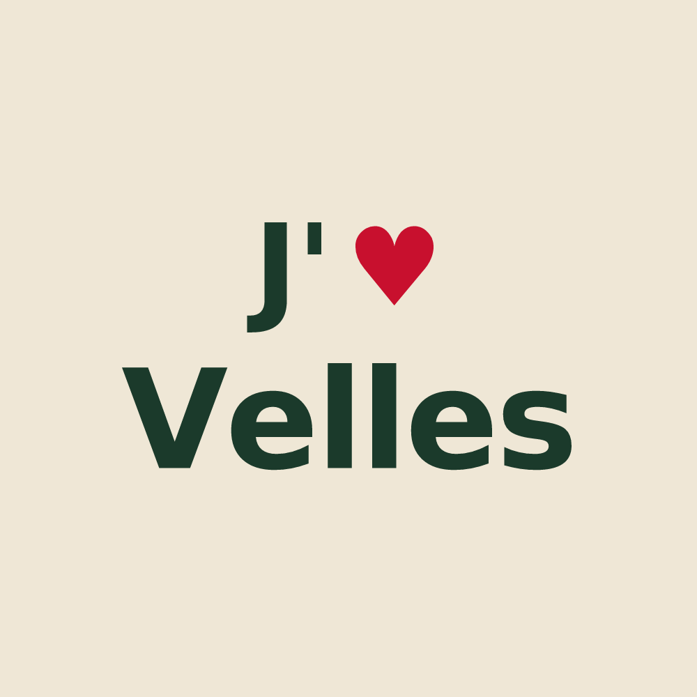 Tote bag personnalisé Velles — design J'aime Velles