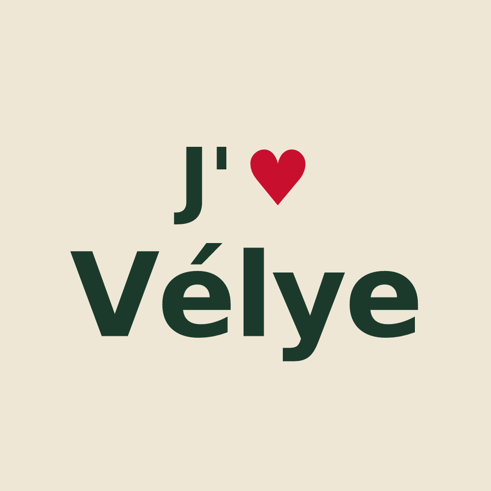 Tote bag personnalisé Vélye — design J'aime Vélye