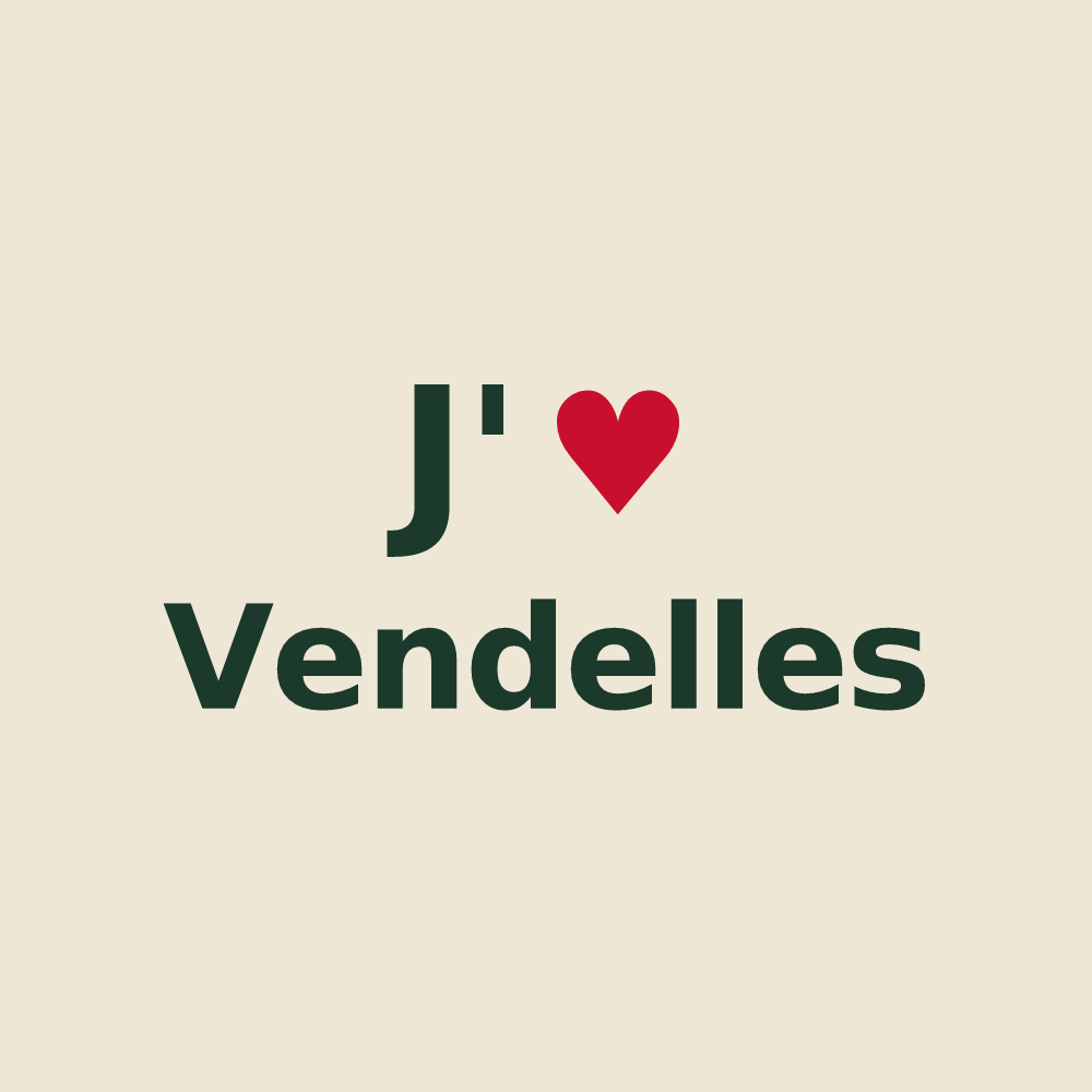 Tote bag personnalisé Vendelles — design J'aime Vendelles