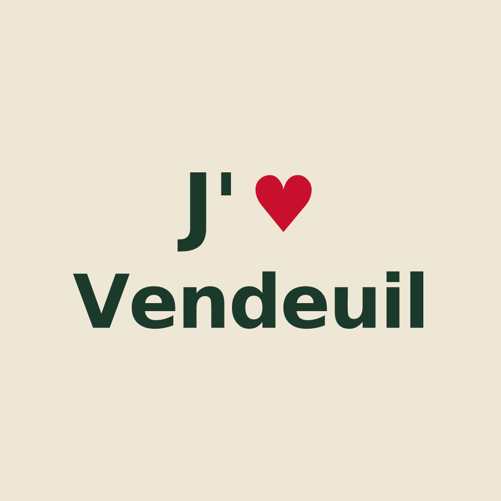 Tote bag personnalisé Vendeuil — design J'aime Vendeuil