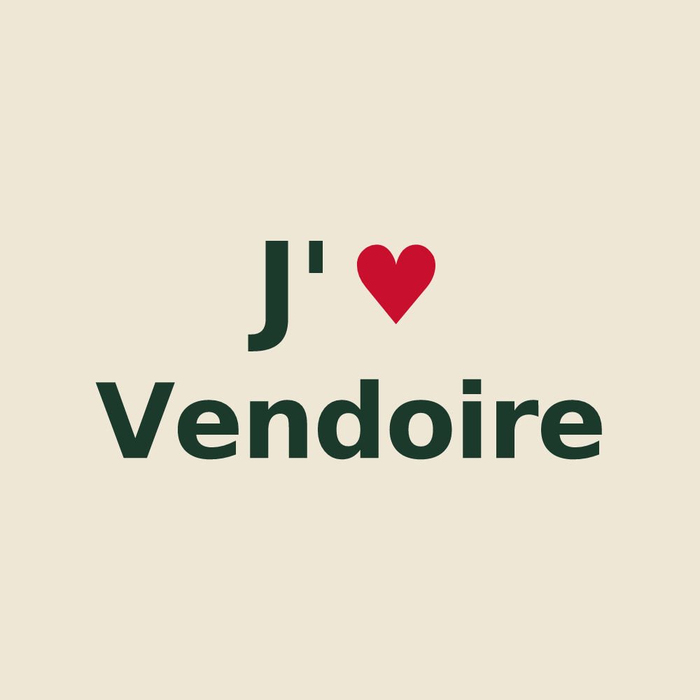 Tote bag personnalisé Vendoire — design J'aime Vendoire