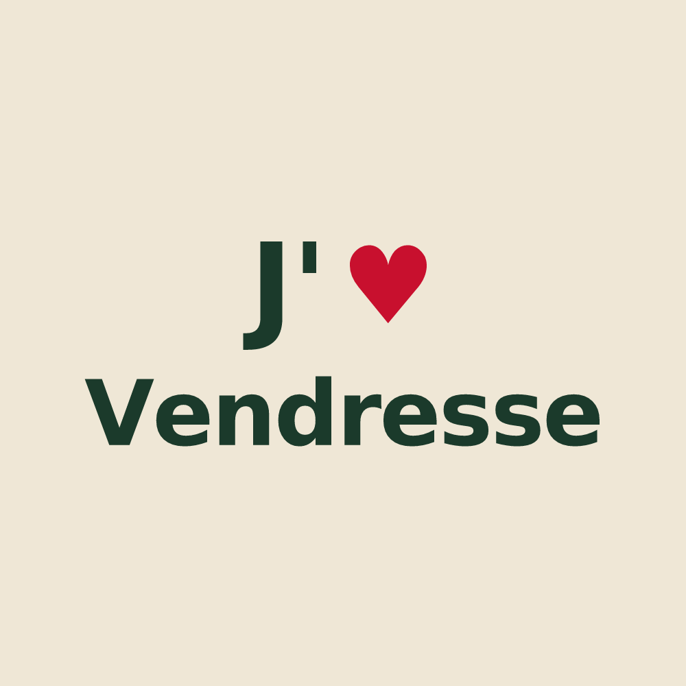 Tote bag personnalisé Vendresse — design J'aime Vendresse