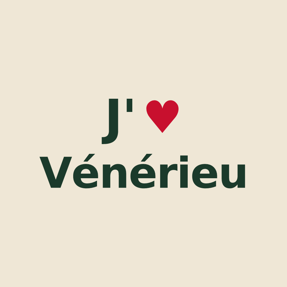 Tote bag personnalisé Vénérieu — design J'aime Vénérieu
