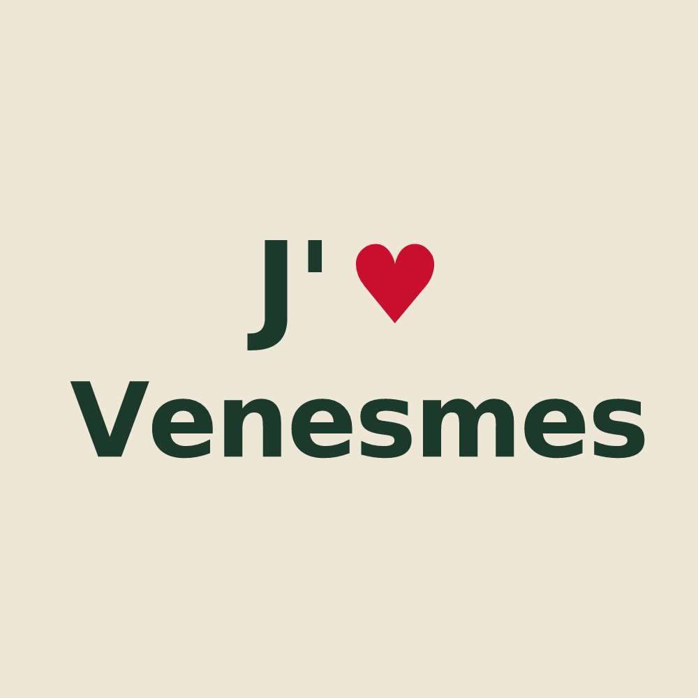 Tote bag personnalisé Venesmes — design J'aime Venesmes