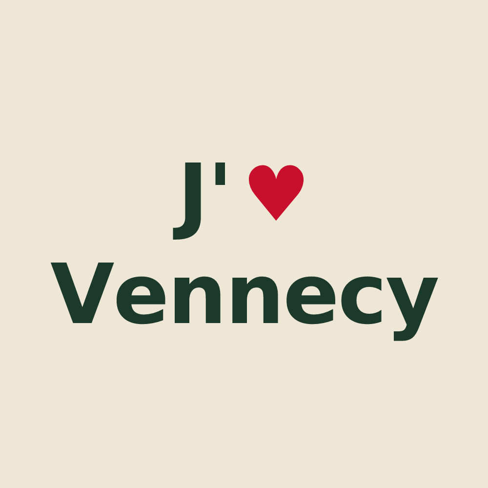 Tote bag personnalisé Vennecy — design J'aime Vennecy