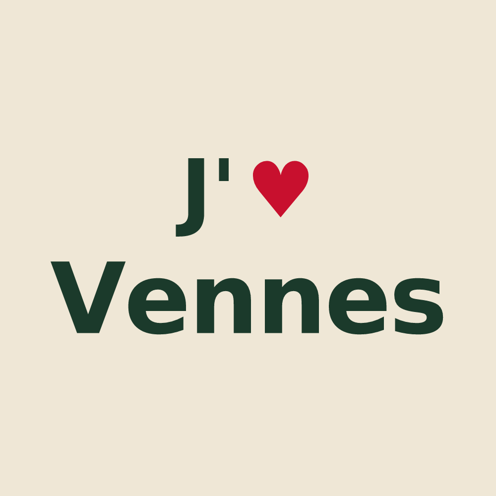Tote bag personnalisé Vennes — design J'aime Vennes