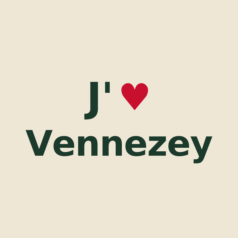 Tote bag personnalisé Vennezey — design J'aime Vennezey