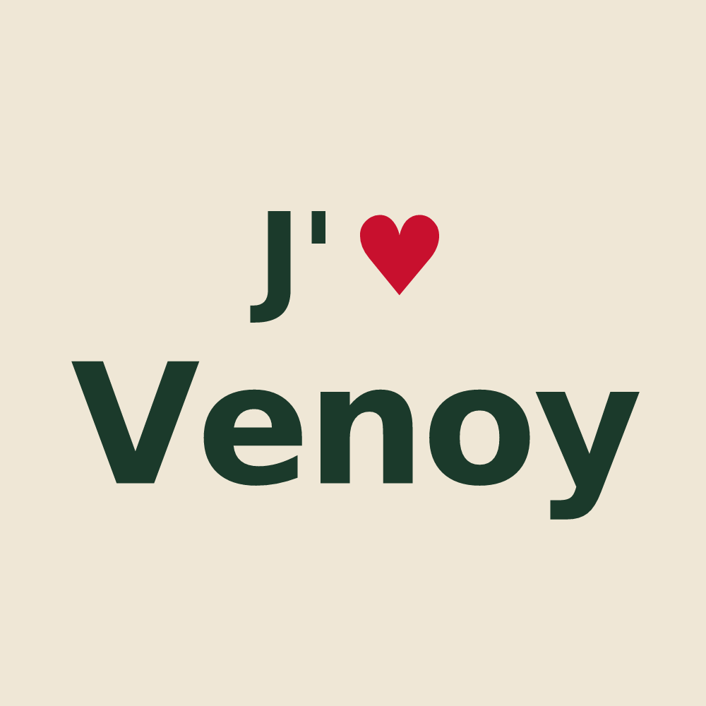 Tote bag personnalisé Venoy — design J'aime Venoy